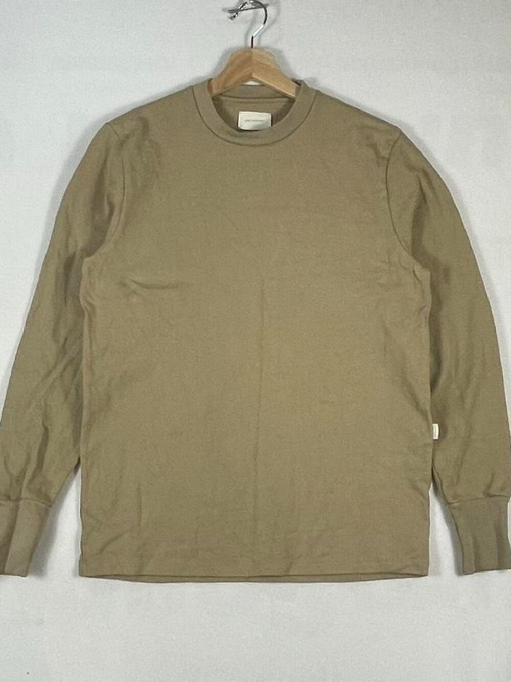 2020 Aime Leon Dore Beige Longsleeve Cotton Shirt Made In Canada Sz XS